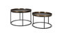 GINER Y COLOMER Lot de 2 tables basses en métal noir et bronze